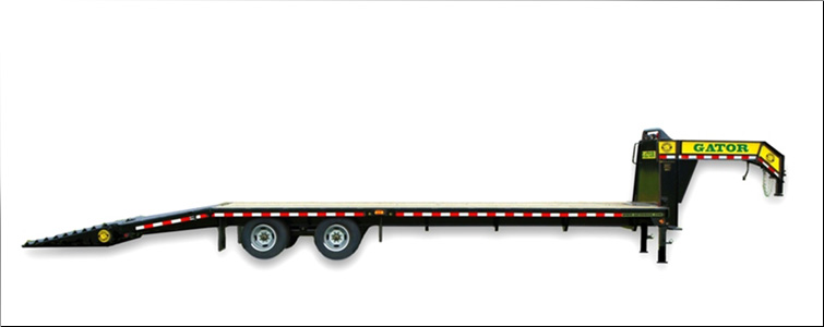 Gooseneck Flat Bed Equipment Trailer | 20 Foot + 5 Foot Flat Bed Gooseneck Equipment Trailer For Sale   Wilson County, Tennessee